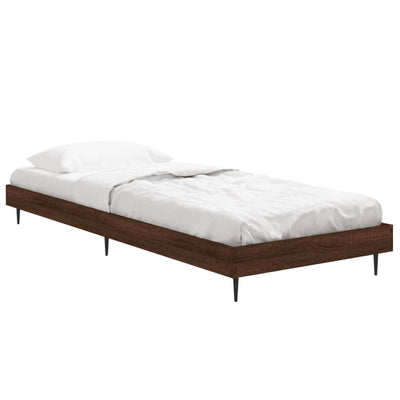 Sängynrunko ruskea tammi 75x190 cm tekninen puu
