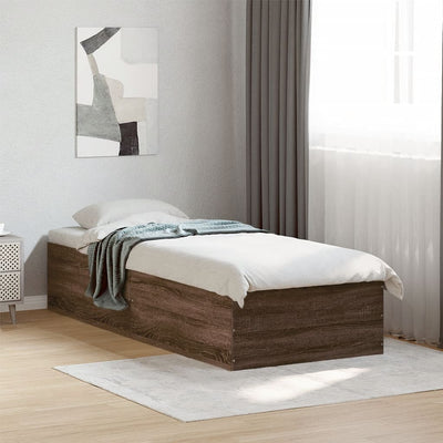 Sängynrunko ruskea tammi 75x190 cm tekninen puu