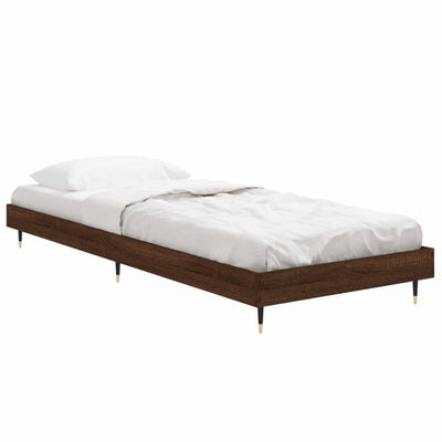 Sängynrunko ruskea tammi 75x190 cm tekninen puu