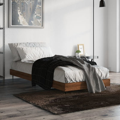Sängynrunko ruskea tammi 75x190 cm tekninen puu