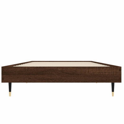 Sängynrunko ruskea tammi 75x190 cm tekninen puu