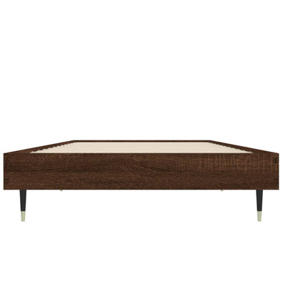 Sängynrunko ruskea tammi 75x190 cm tekninen puu
