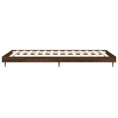 Sängynrunko ruskea tammi 75x190 cm tekninen puu