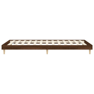 Sängynrunko ruskea tammi 75x190 cm tekninen puu