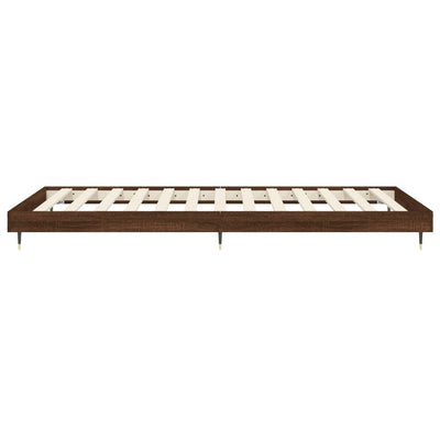 Sängynrunko ruskea tammi 75x190 cm tekninen puu