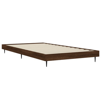 Sängynrunko ruskea tammi 90x200 cm tekninen puu