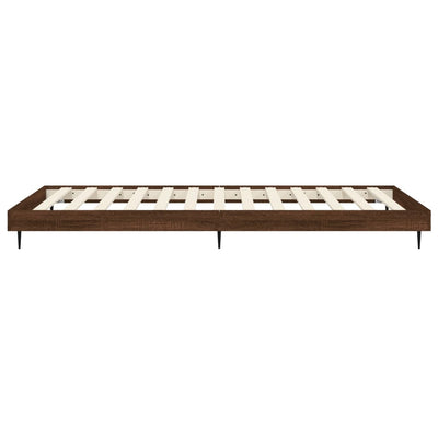 Sängynrunko ruskea tammi 90x200 cm tekninen puu