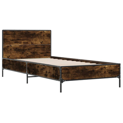 Sängynrunko savutammi 90x200 cm tekninen puu ja metalli