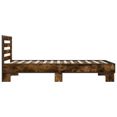 Sängynrunko savutammi 90x200 cm tekninen puu ja metalli