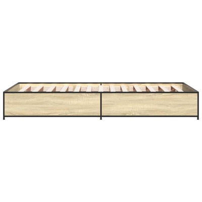 Sängynrunko Sonoma tammi 100x200 cm tekninen puu ja metalli
