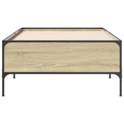 Sängynrunko Sonoma-tammi 75x190 cm tekninen puu ja metalli
