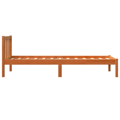 Sängynrunko vahanruskea 90x200 cm täysi mänty