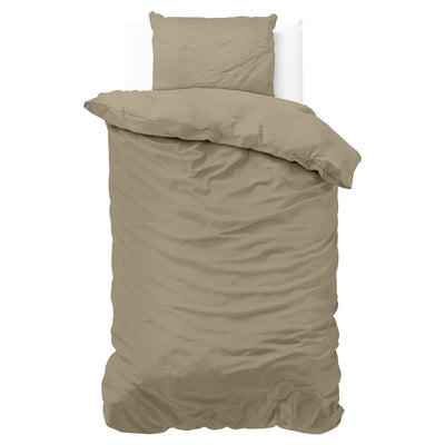 Taupe mikroperkaali pussilakanasetti Satin Point