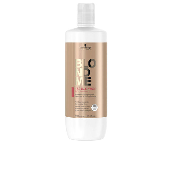 Schwarzkopf Blondme all blondes rikas shampoo 1000 ml | Vuodevaatteet.fi