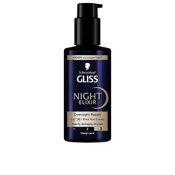 Schwarzkopf Mass Market Gliss Night Elixir Serum For Damaged Hair 100 Ml | Vuodevaatteet.fi