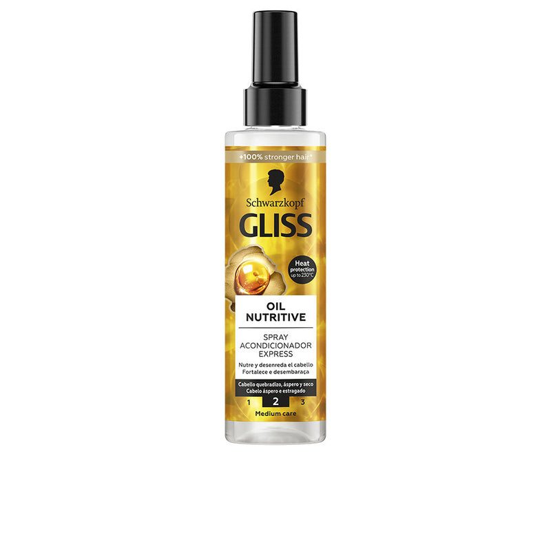 Schwarzkopf Mass Market Gliss Oil Nutritive Conditioner Spray 200 Ml | Vuodevaatteet.fi