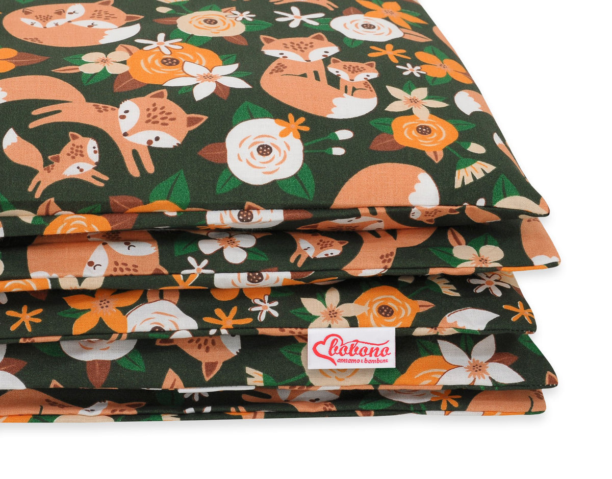 Pussilakanasetti Vauvalle - 120X90cm - Fox Family On The Green