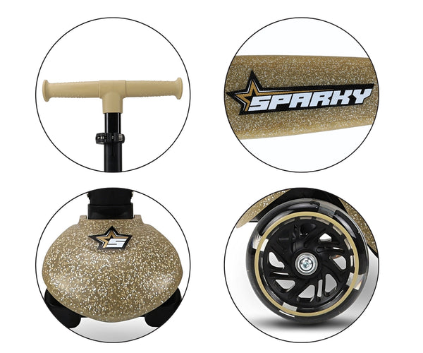 Sähköpotkulauta, alumiinirunko, samppanjanvärinen