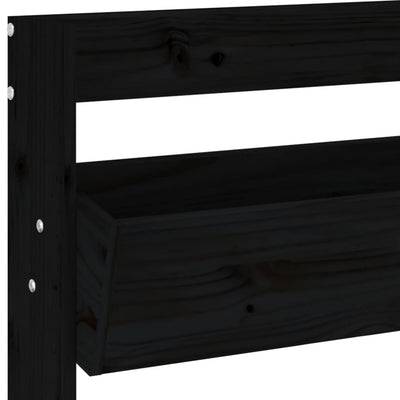 Seinäkukkalaatikko 3 tasoa 60x18,5x110 cm musta täysi mänty - Vuodevaatteet