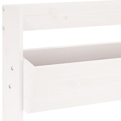Seinäkukkalaatikko 3 tasoa 60x18,5x110 cm valkoinen täysi mänty - Vuodevaatteet