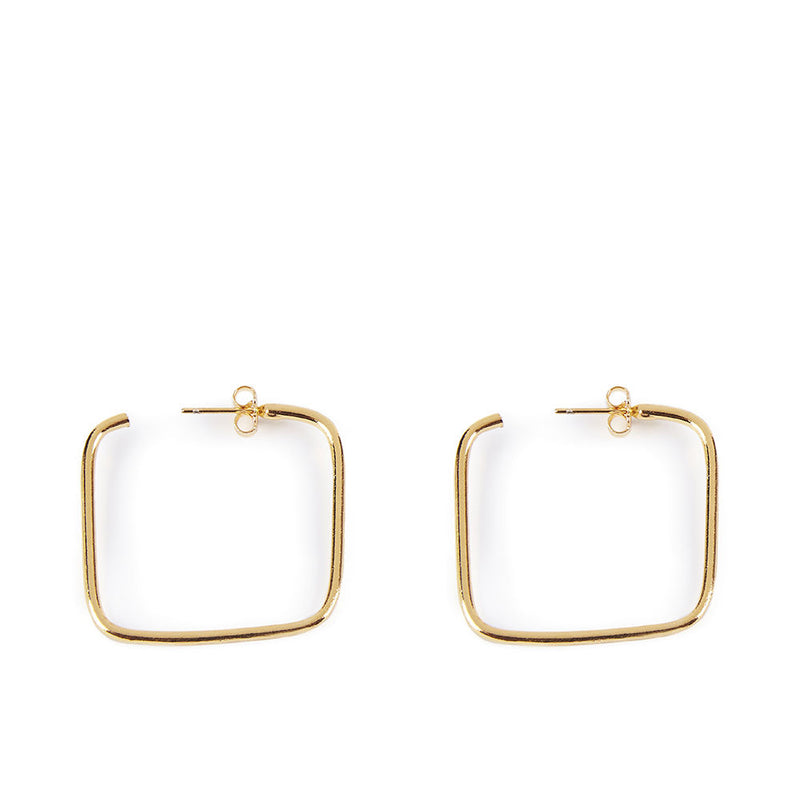 Shabama Moore Squares Earrings #Shiny Gold 1 U | Vuodevaatteet.fi