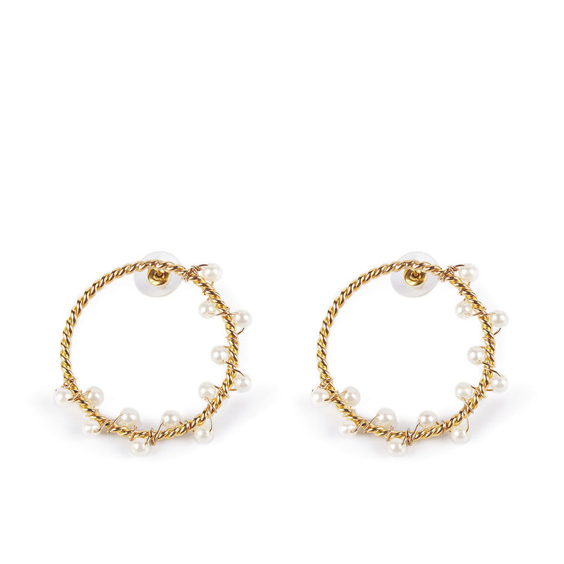 Shabama Shima Earrings #Bright Gold 1 U | Vuodevaatteet.fi