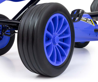 Sininen Karting lasten polkuauto - Rocket - Vuodevaatteet.fi