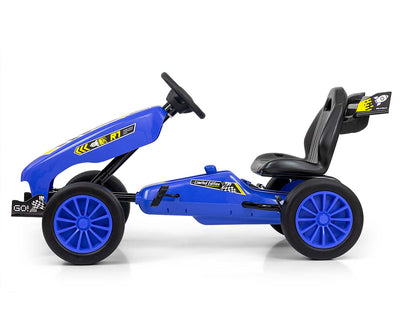 Sininen Karting lasten polkuauto - Rocket - Vuodevaatteet.fi