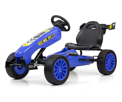 Sininen Karting lasten polkuauto - Rocket - Vuodevaatteet.fi