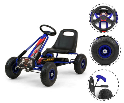 Sininen Karting lasten polkuauto - Thor - Vuodevaatteet.fi