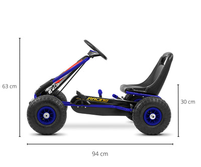 Sininen Karting lasten polkuauto - Thor - Vuodevaatteet.fi