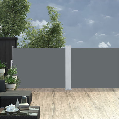 Sisäänvedettävä sivumarkiisi 100x1000 cm antrasiitti