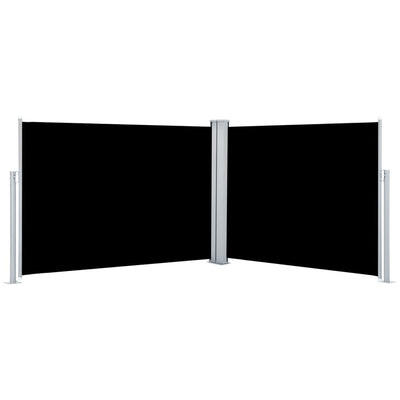 Sisäänvedettävä sivumarkiisi 100x1000 cm musta