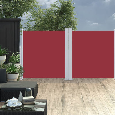 Sisäänvedettävä sivumarkiisi 120x600 cm punainen