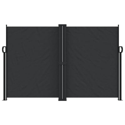 Sisäänvedettävä sivumarkiisi musta 160x1000 cm