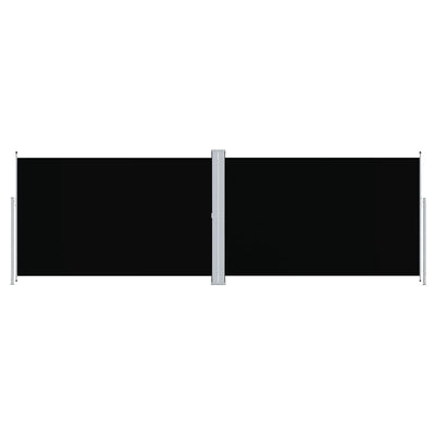 Sisäänvedettävä sivumarkiisi musta 200x600 cm