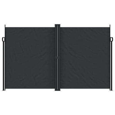 Sisäänvedettävä sivumarkiisi musta 200x600 cm