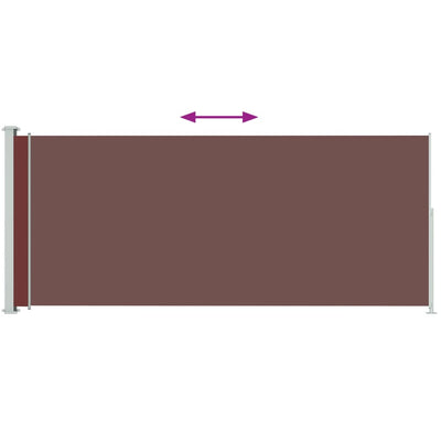 Sisäänvedettävä terassin sivumarkiisi 180x500 cm ruskea