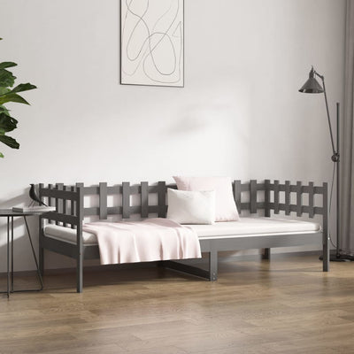 Sohvasänky harmaa 80x200 cm täysi mänty
