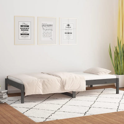 Sohvasänky harmaa 90x190 cm Single täysi mänty