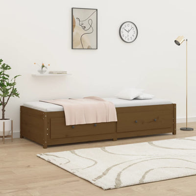 Sohvasänky hunajanruskea 80x200 cm täysi mänty