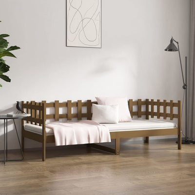 Sohvasänky hunajanruskea 80x200 cm täysi mänty