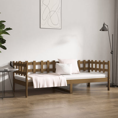 Sohvasänky hunajanruskea 90x200 cm täysi mänty