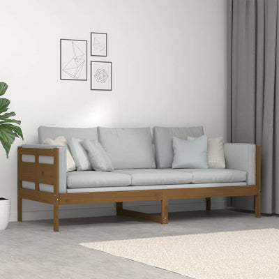 Sohvasänky hunajanruskea täysi mänty 80x200 cm
