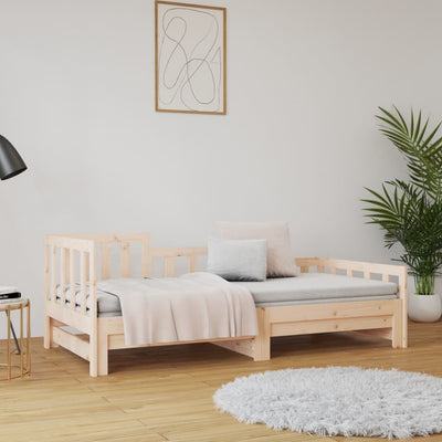 Sohvasänky ulosvedettävä 2x (80x200) cm täysi mänty