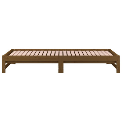 Sohvasänky ulosvedettävä hunajanrusk 2x (90x200) cm täysi mänty