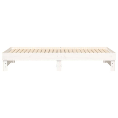 Sohvasänky ulosvedettävä valkoinen 2x (90x200) cm täysi mänty