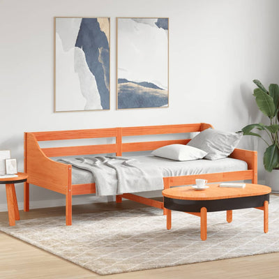 Sohvasänky vahanruskea 80x200 cm täysi mänty