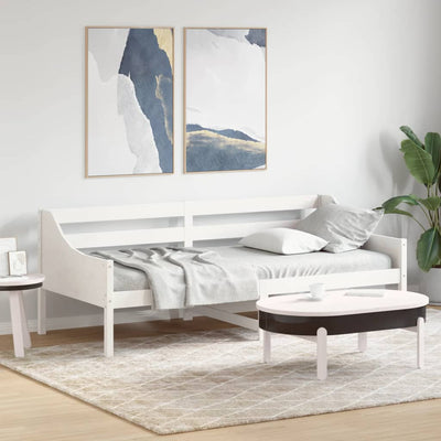 Sohvasänky valkoinen 90x200 cm täysi mänty