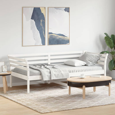 Sohvasänky valkoinen 90x200 cm täysi mänty